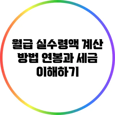 월급 실수령액 계산 방법: 연봉과 세금 이해하기
