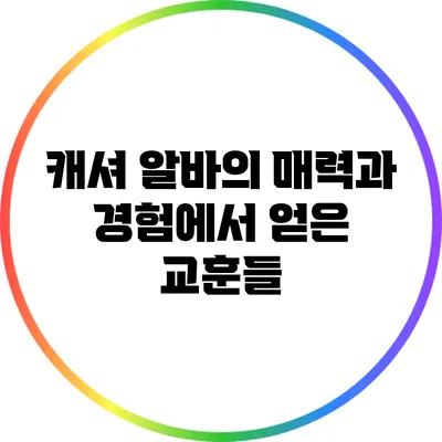 캐셔 알바의 매력과 경험에서 얻은 교훈들