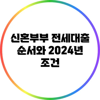 신혼부부 전세대출 순서와 2024년 조건