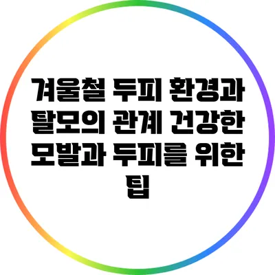 겨울철 두피 환경과 탈모의 관계: 건강한 모발과 두피를 위한 팁