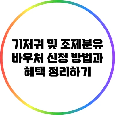 기저귀 및 조제분유 바우처 신청 방법과 혜택 정리하기