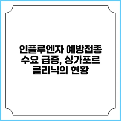 인플루엔자 예방접종 수요 급증, 싱가포르 클리닉의 현황